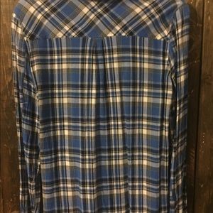 Blue Plaid Guess Button-up Shirt